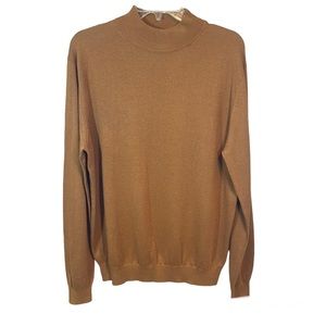 Paul Fredrick Silk Cashmere Mock Neck Sweater Sz M (BK)